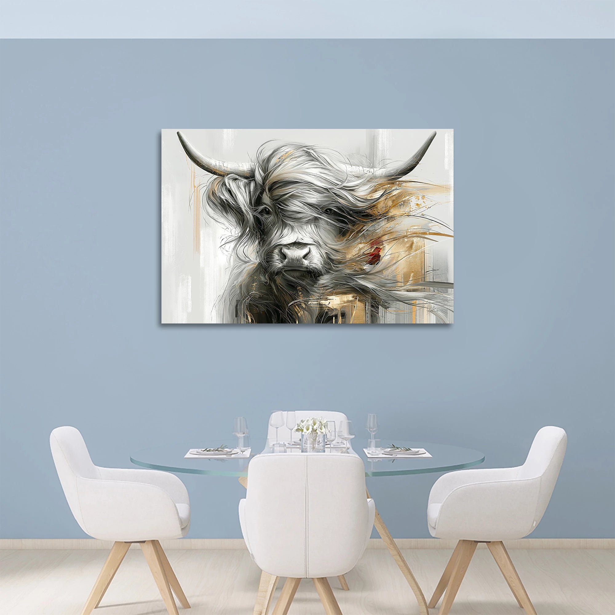Highland Stier Wandbild