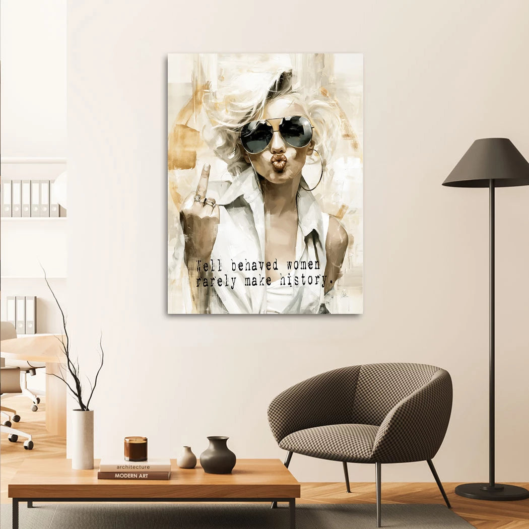 Marilyn No Rules Wandbild