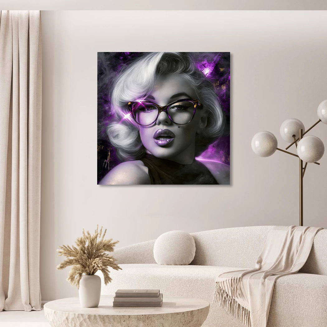 Marilyn Purple Vision Wandbild