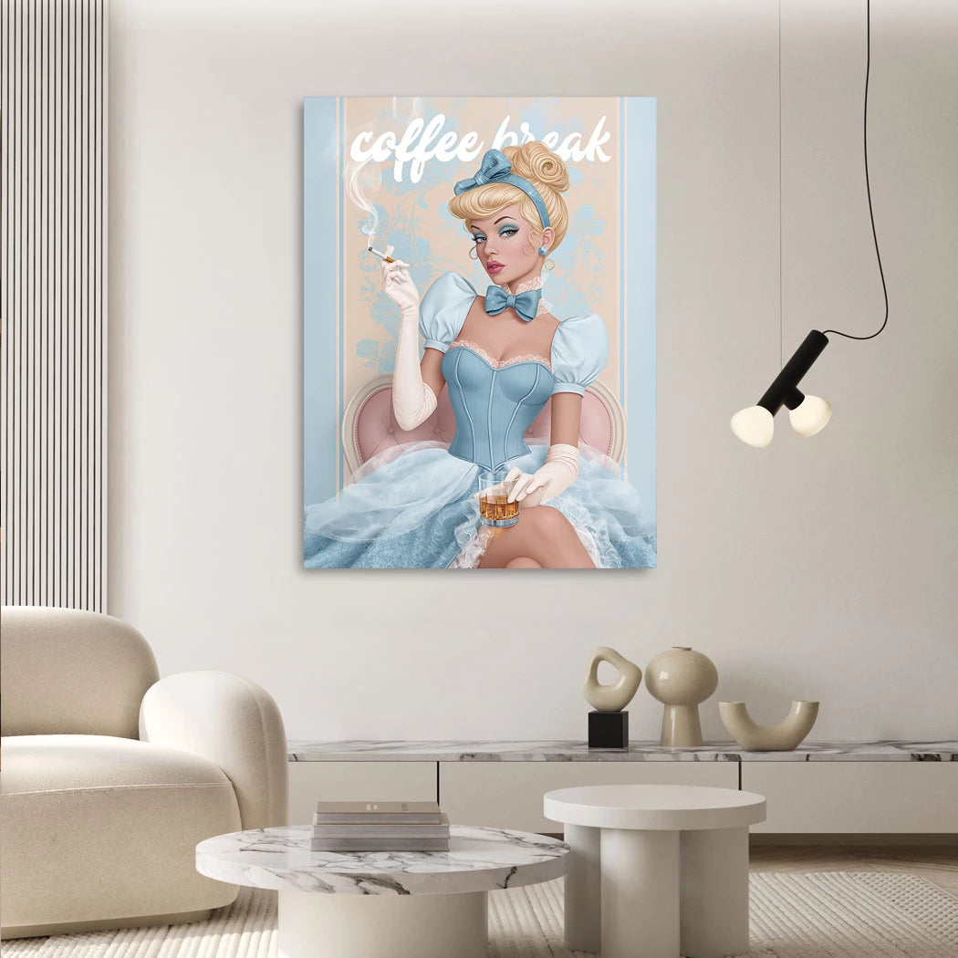 Cinderella Kaffe Pause Wandbild