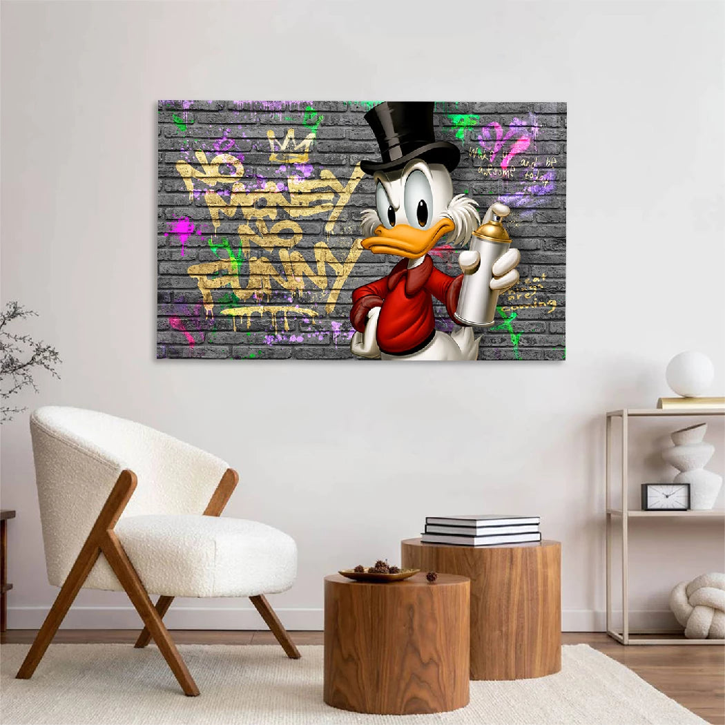 Dagobert Duck Sprayking Wandbild