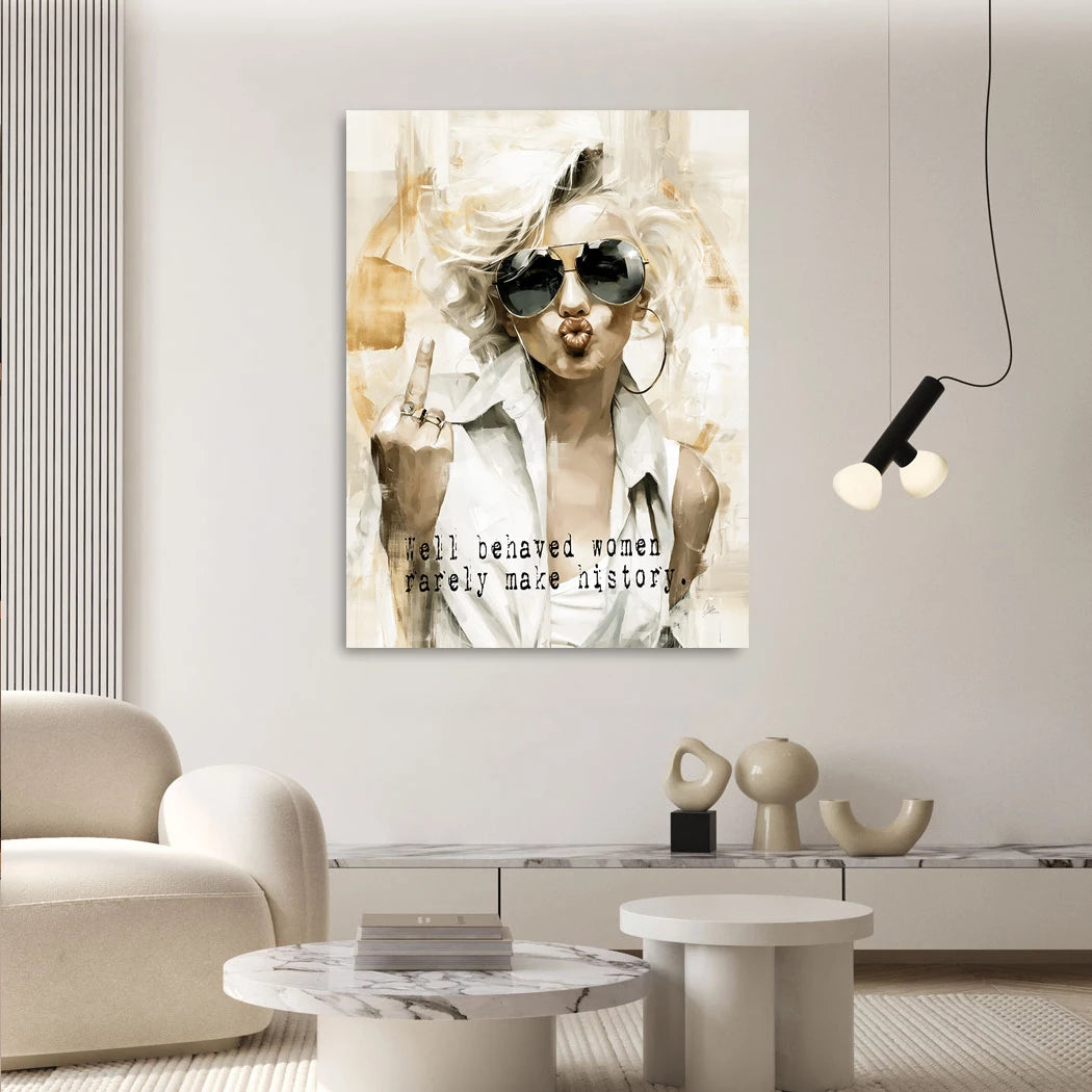 Marilyn No Rules Wandbild