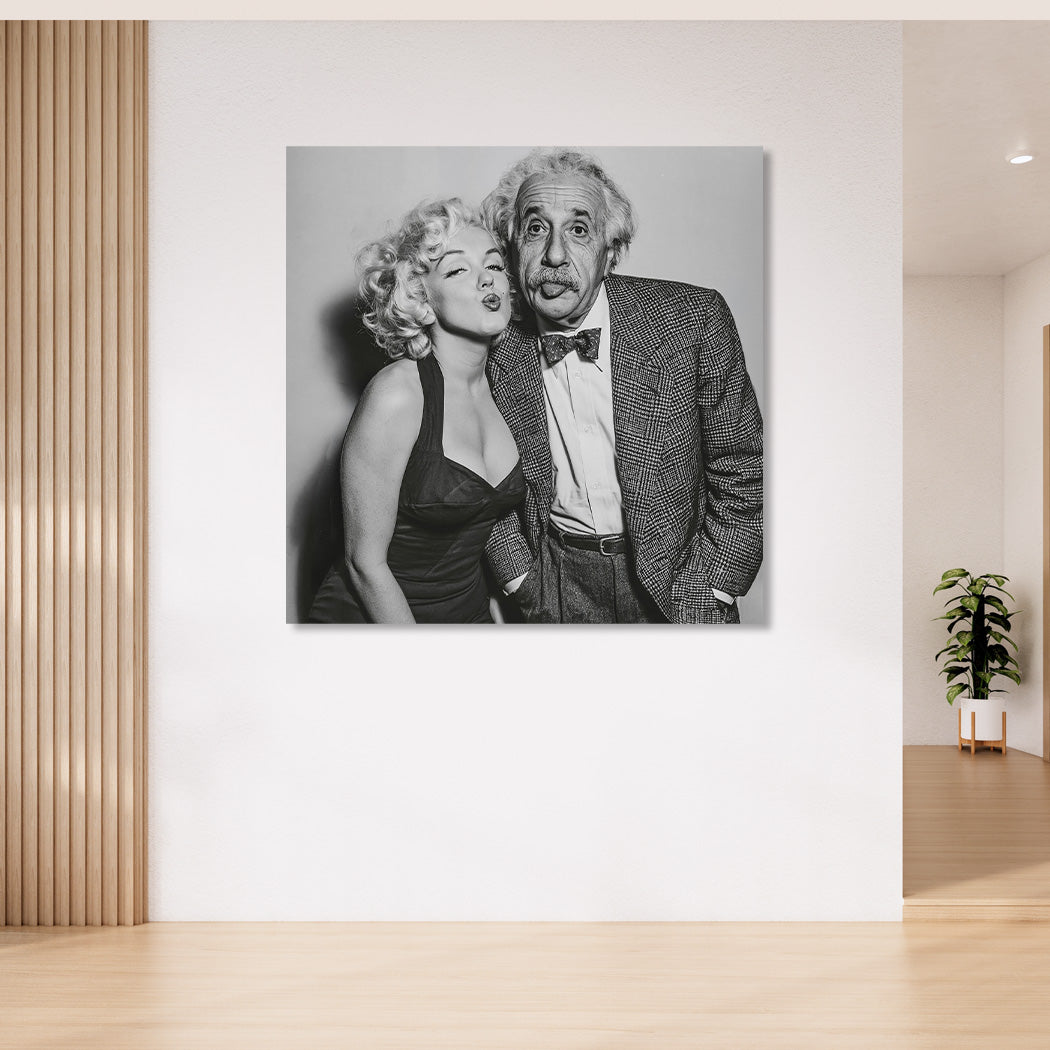 Marilyn & Einstein Wandbild