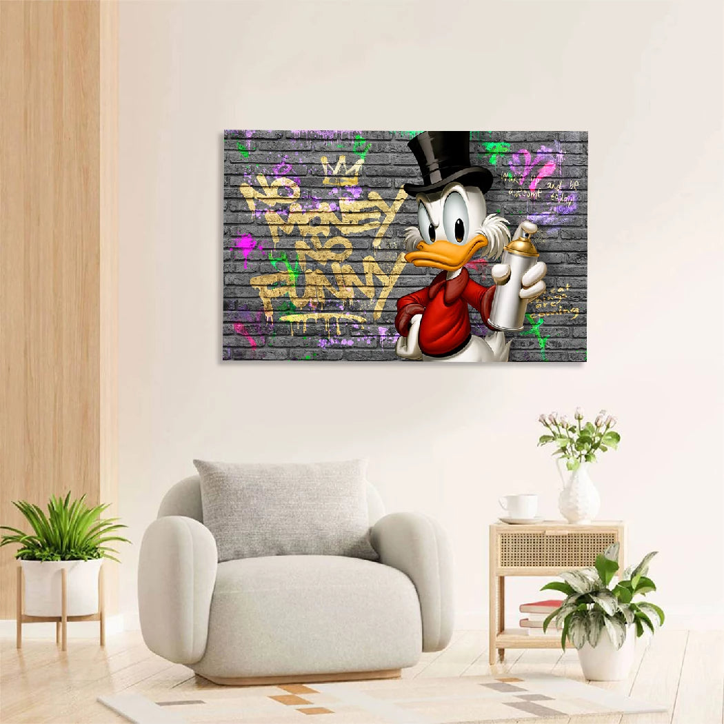 Dagobert Duck Sprayking Wandbild