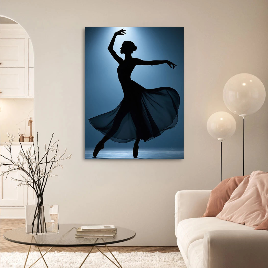 Ballerina Blue Wandbild