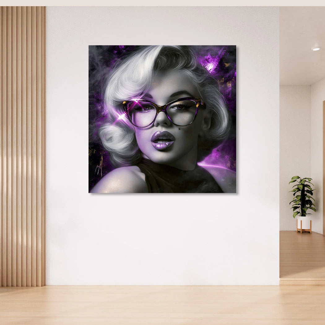 Marilyn Purple Vision Wandbild