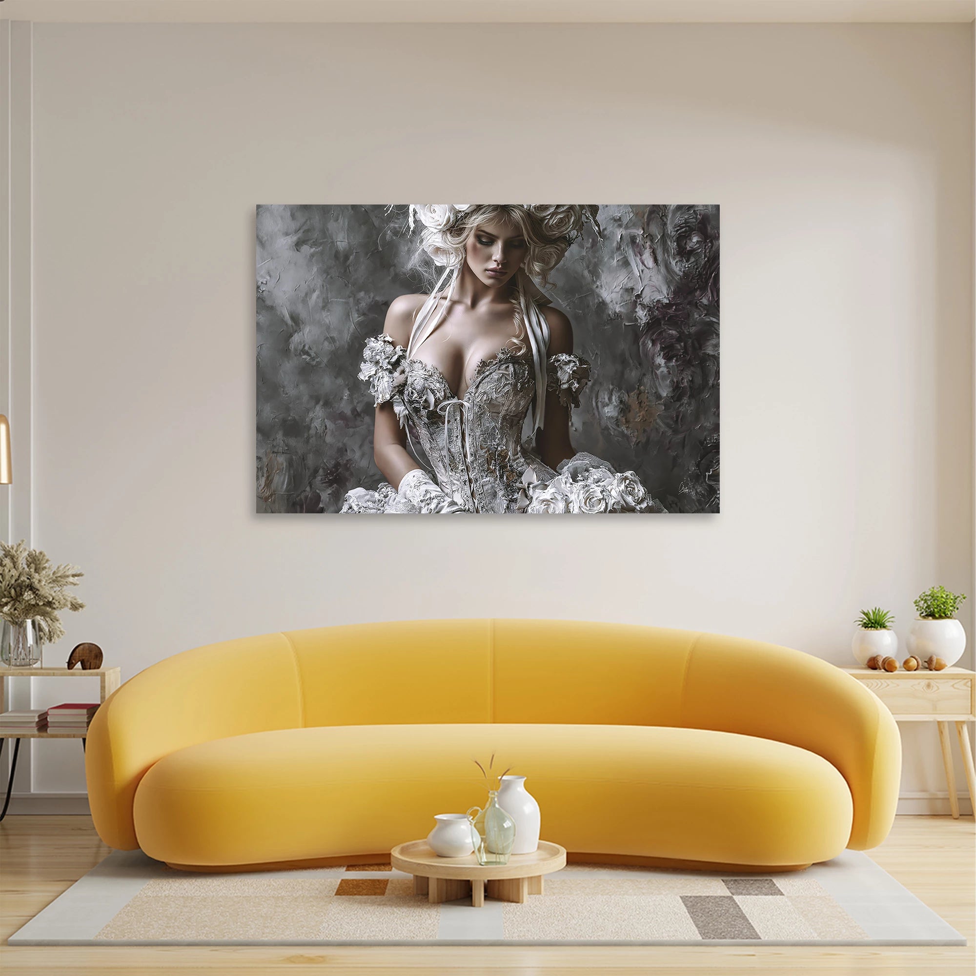 Weiße Muse Wandbild