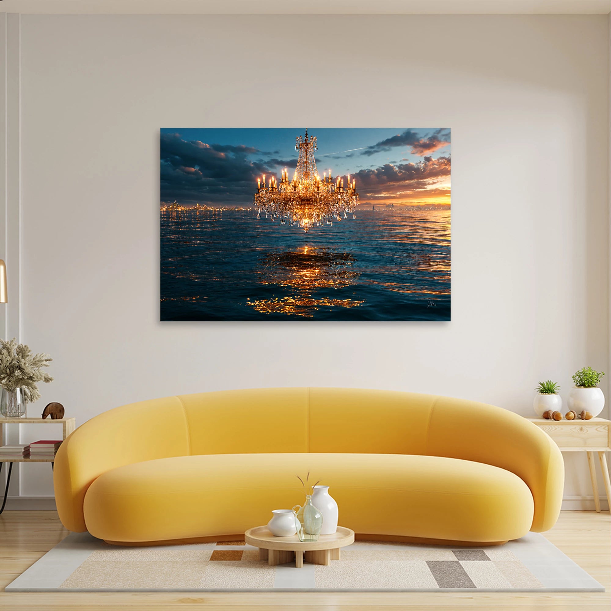 Kristallleuchter Sunset Wandbild