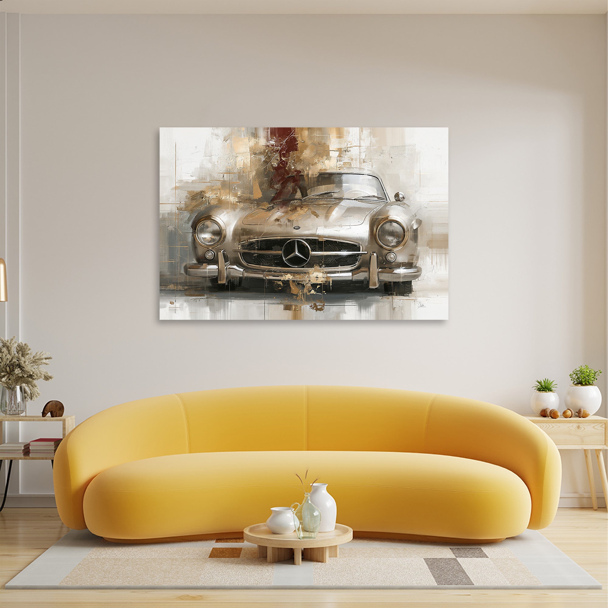 Mercedes 300 SL Abstrakt Wandbild