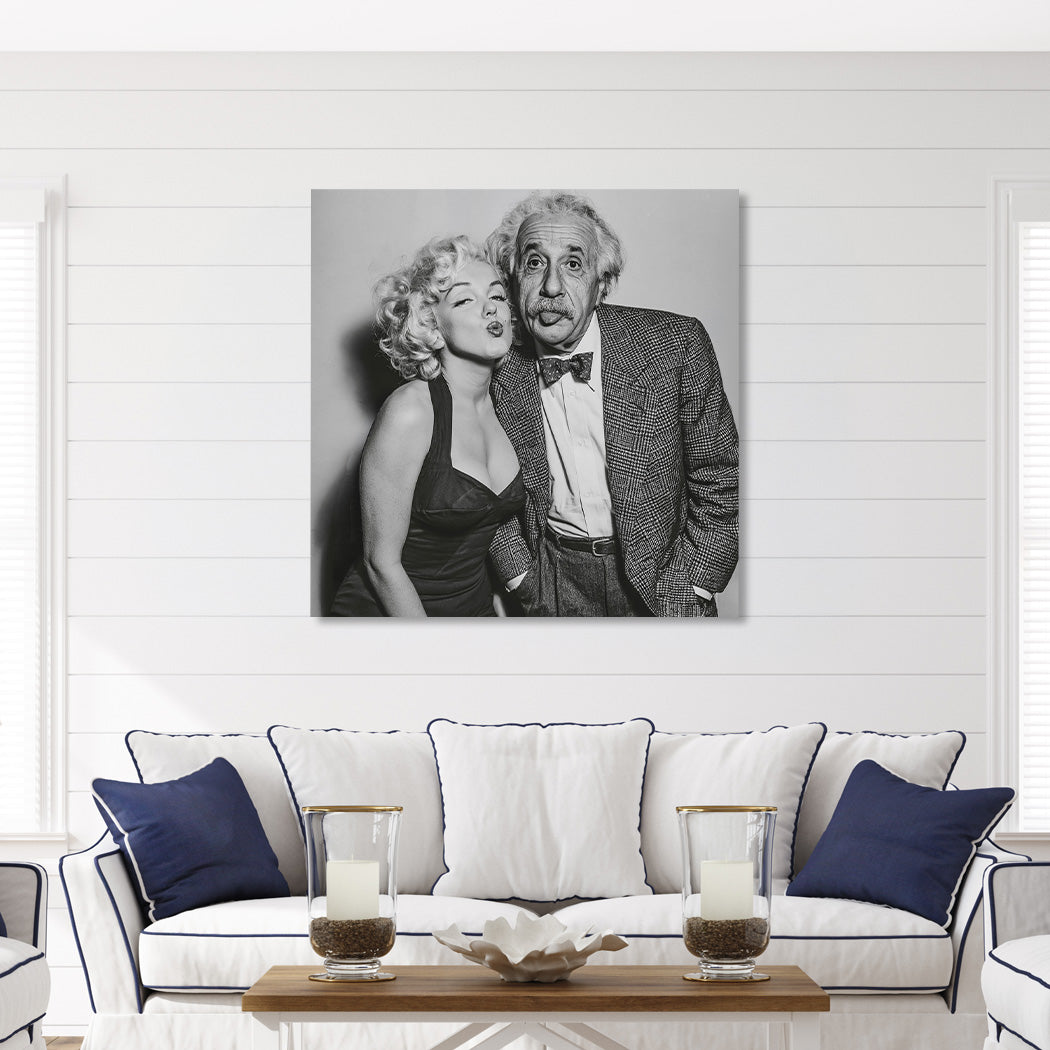 Marilyn & Einstein Wandbild