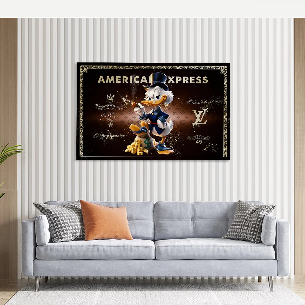 Dagobert Duck Millionaire Wandbild