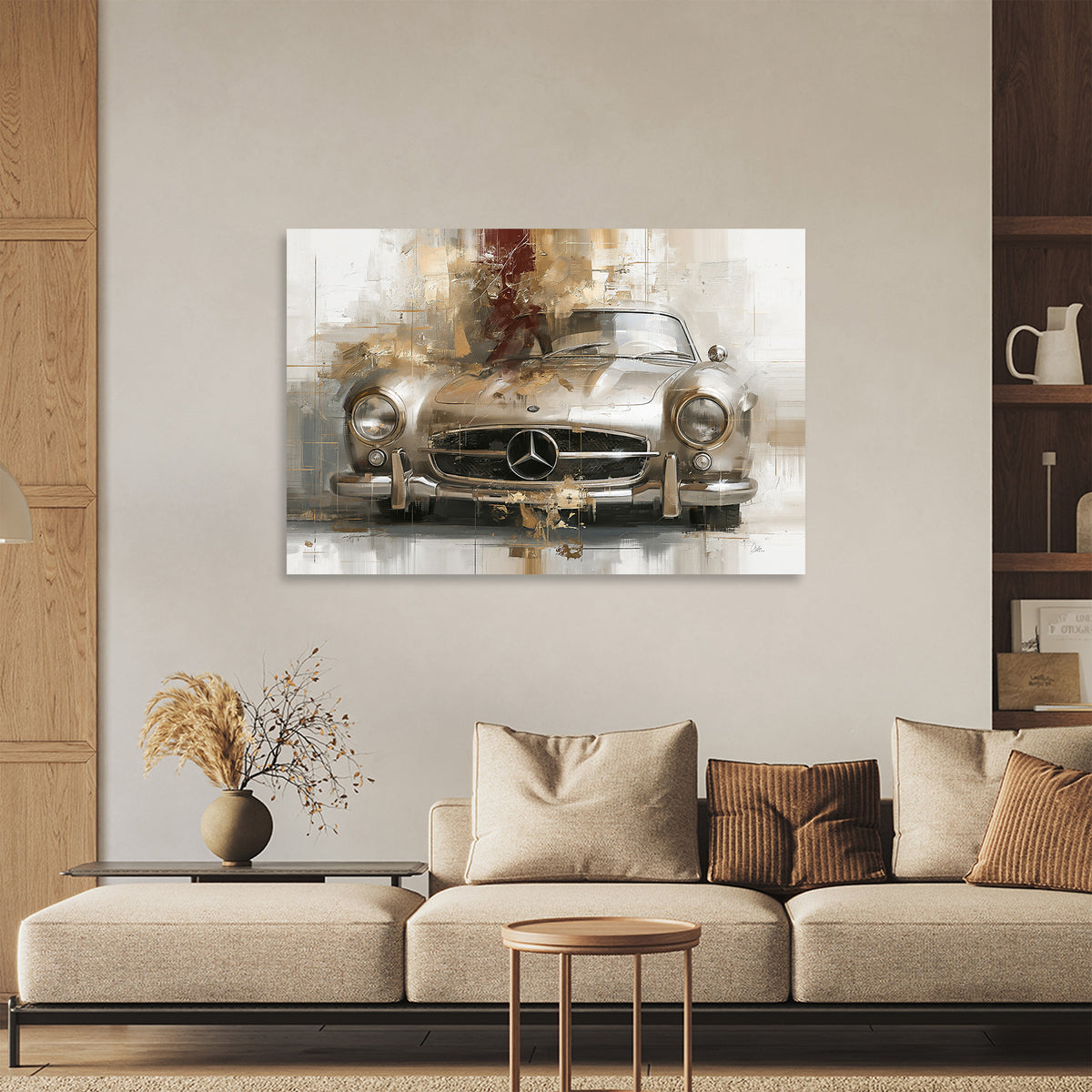Mercedes 300 SL Abstrakt Wandbild