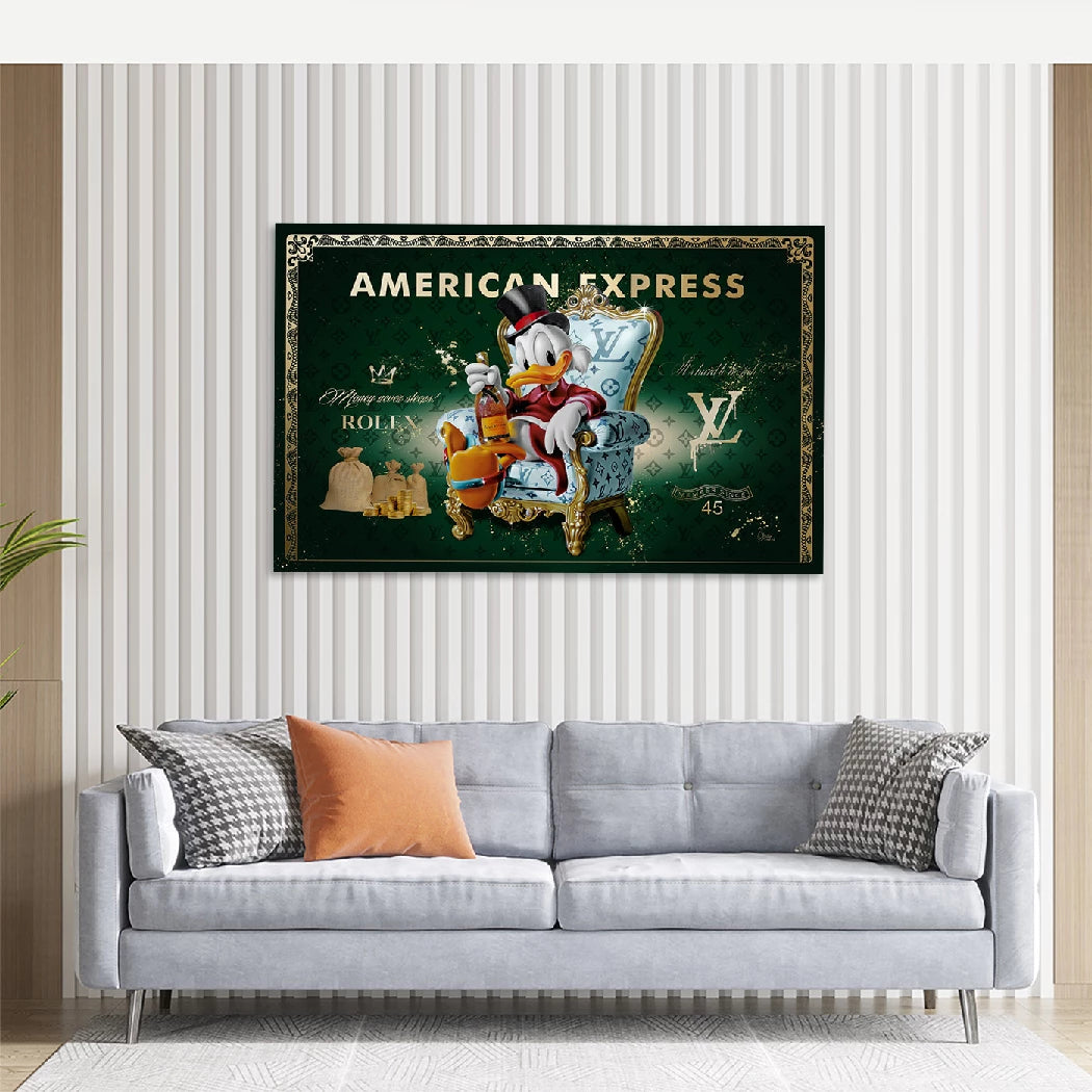 Dagobert Duck High Society Wandbild
