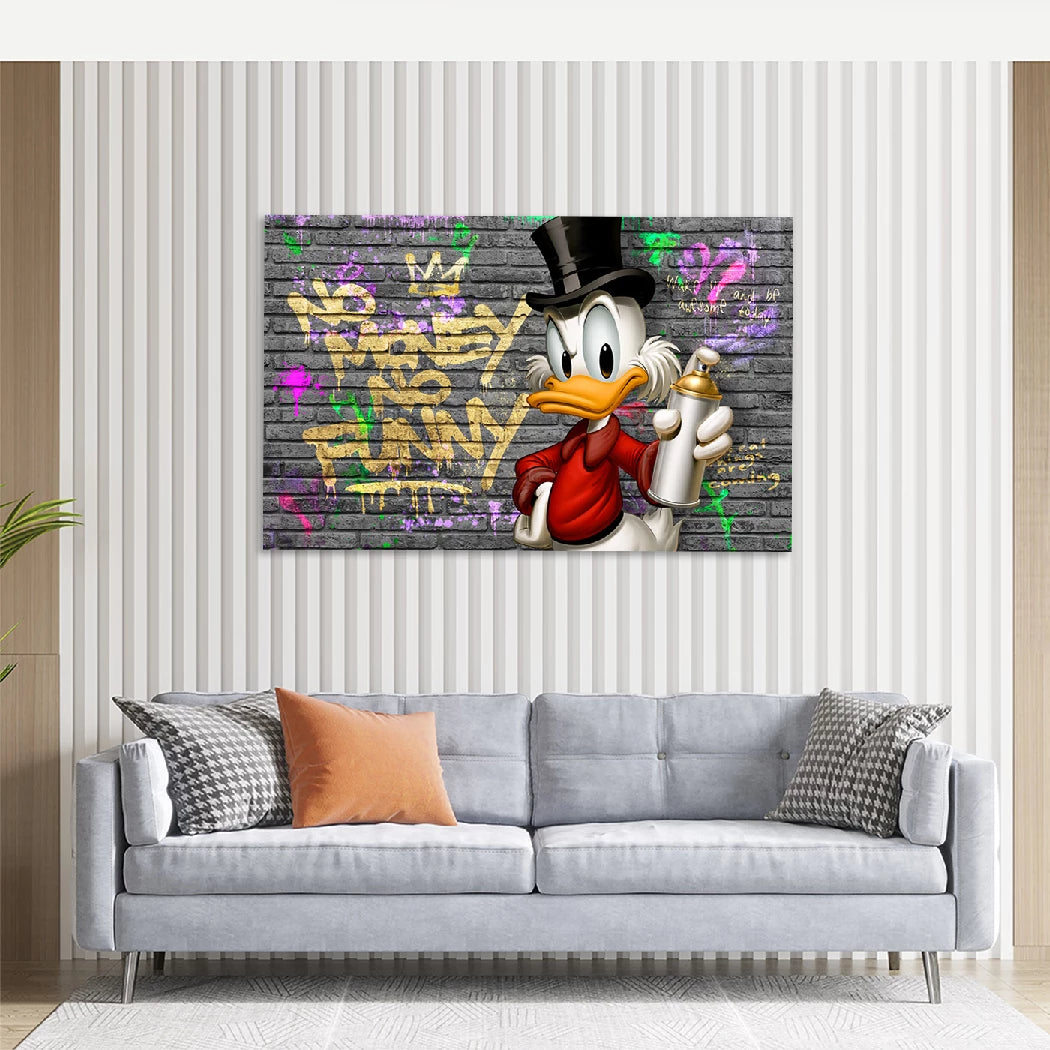 Dagobert Duck Sprayking Wandbild
