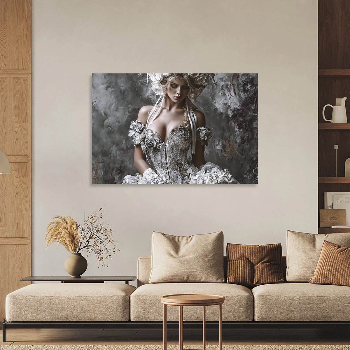 Weiße Muse Wandbild