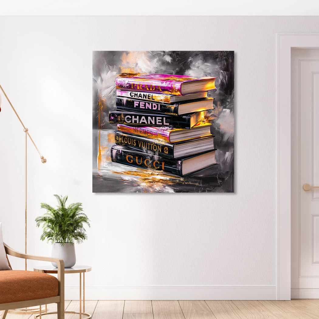 Fashion Books Wandbild