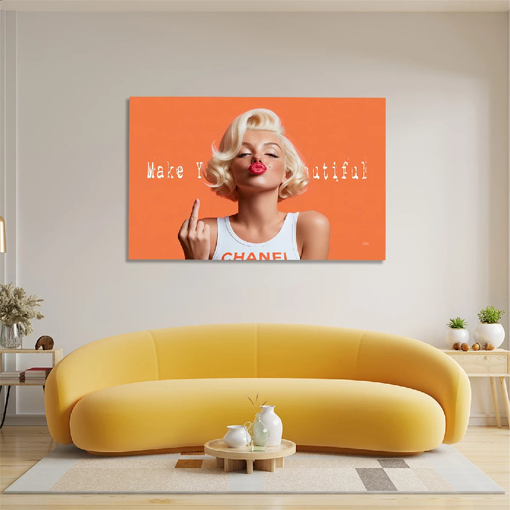 Marilyn Monroe Kiss Me Wandbild
