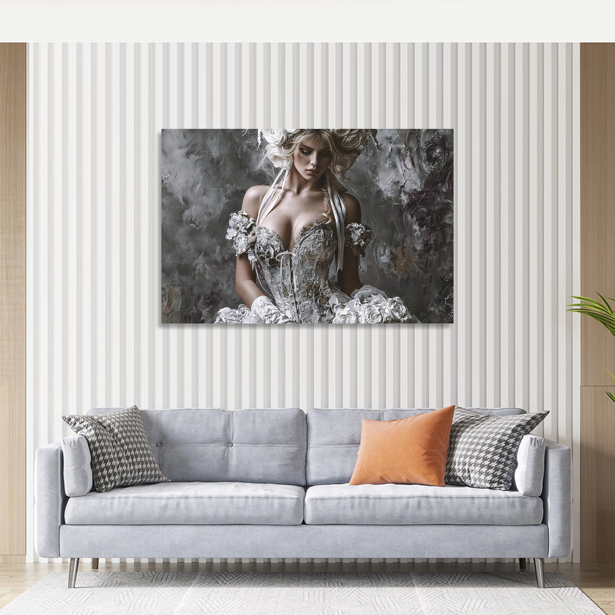 Weiße Muse Wandbild