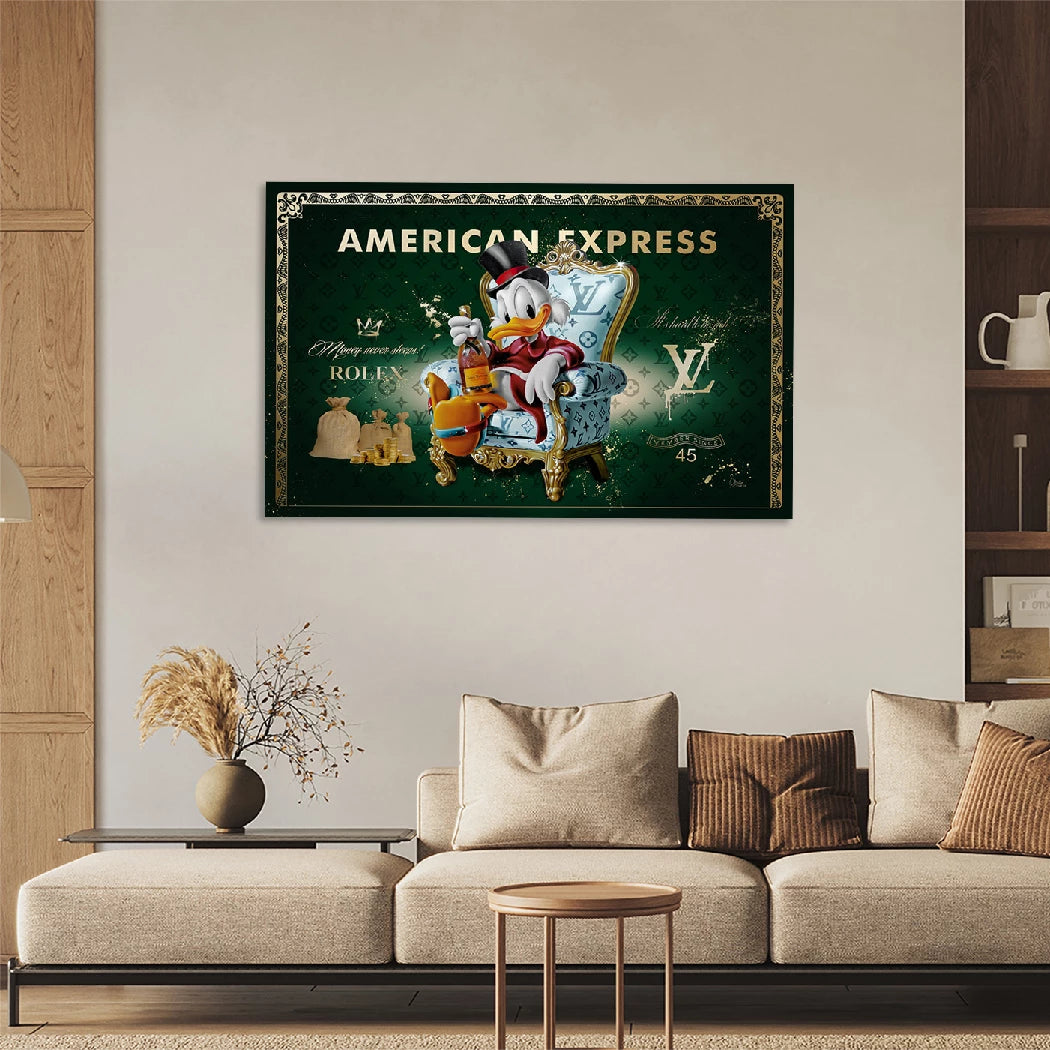 Dagobert Duck High Society Wandbild