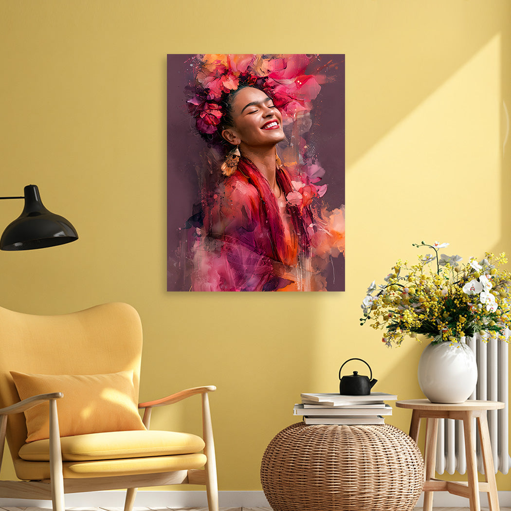 Frida Kahlo Rosenglut Wandbild