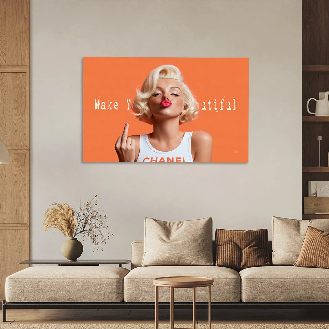 Marilyn Monroe Kiss Me Wandbild