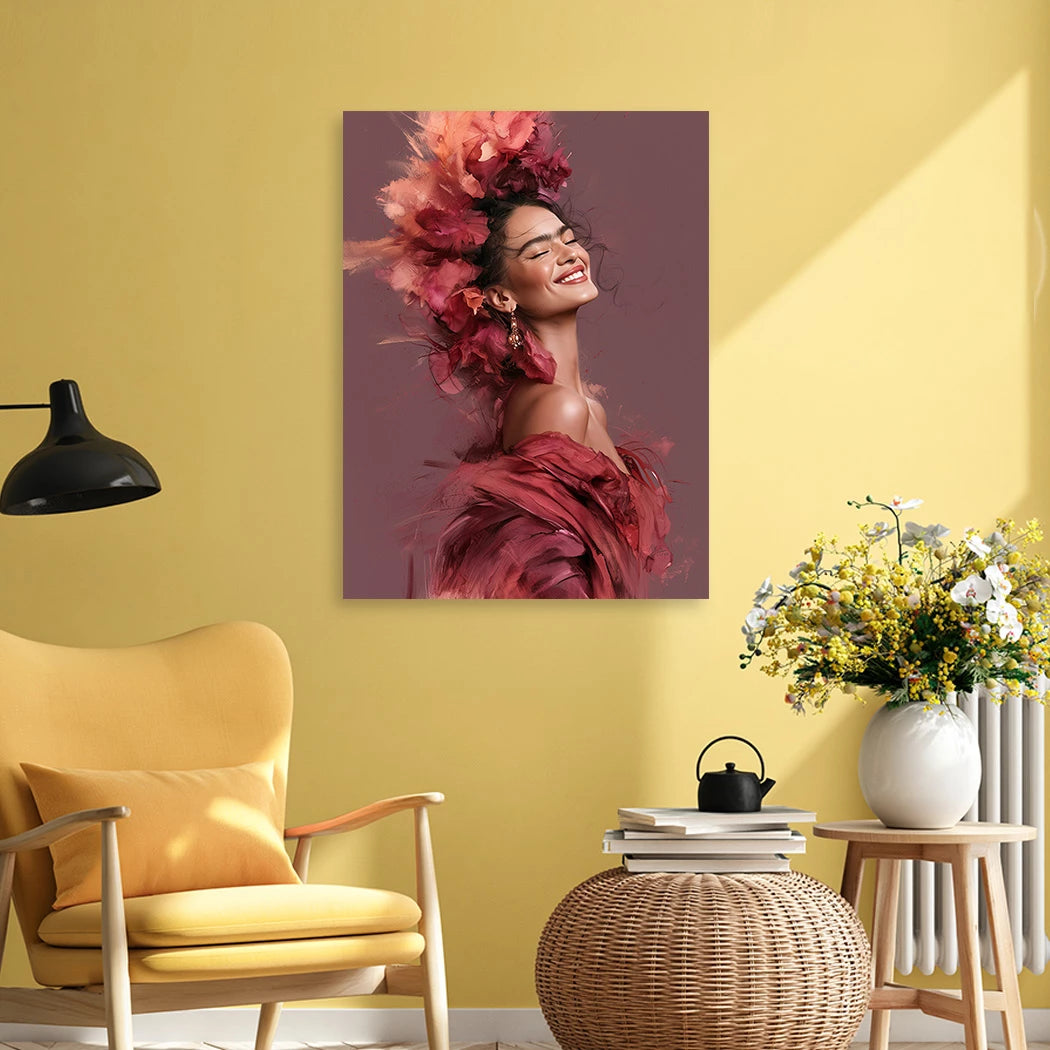 Frida Kahlo Blütenlächeln Wandbild