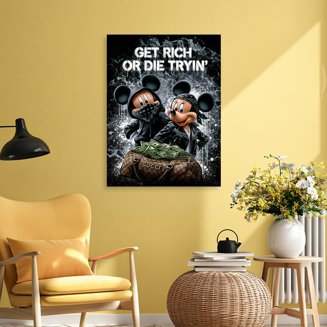 Micky Minnie Cash Wandbild