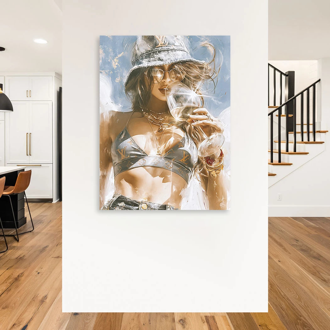 Champagner Muse Wandbild