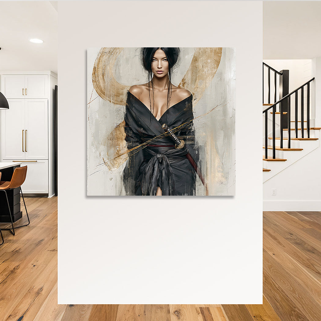 Samurai Golden Spirit Wandbild