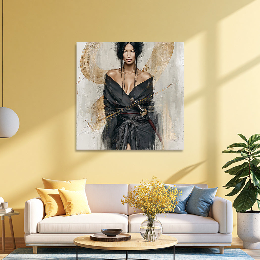 Samurai Golden Spirit Wandbild