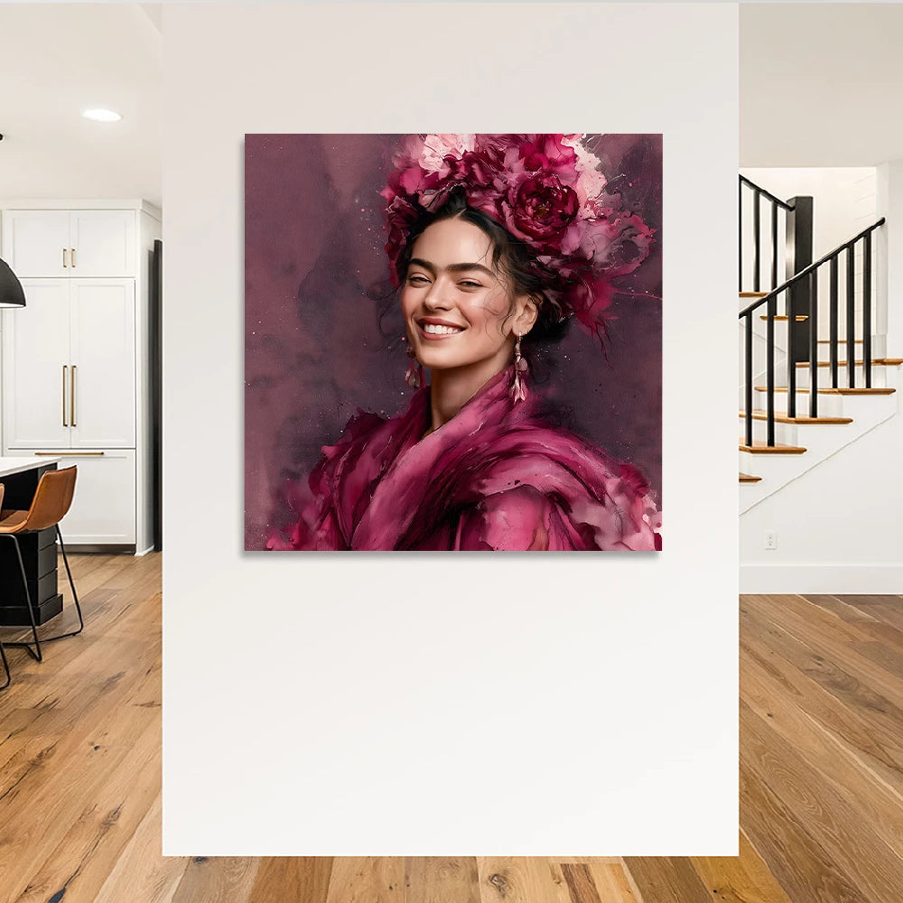 Frida Kahlo Rosé Wandbild