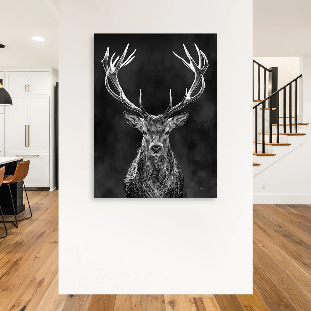 Hirsch Dark Nature Wandbild
