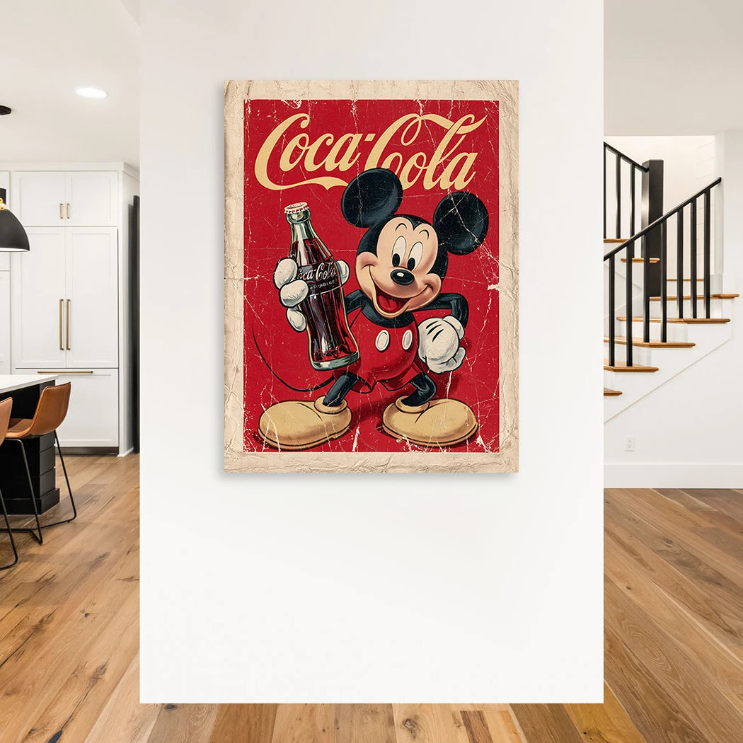 Micky Maus Vintage Wandbild