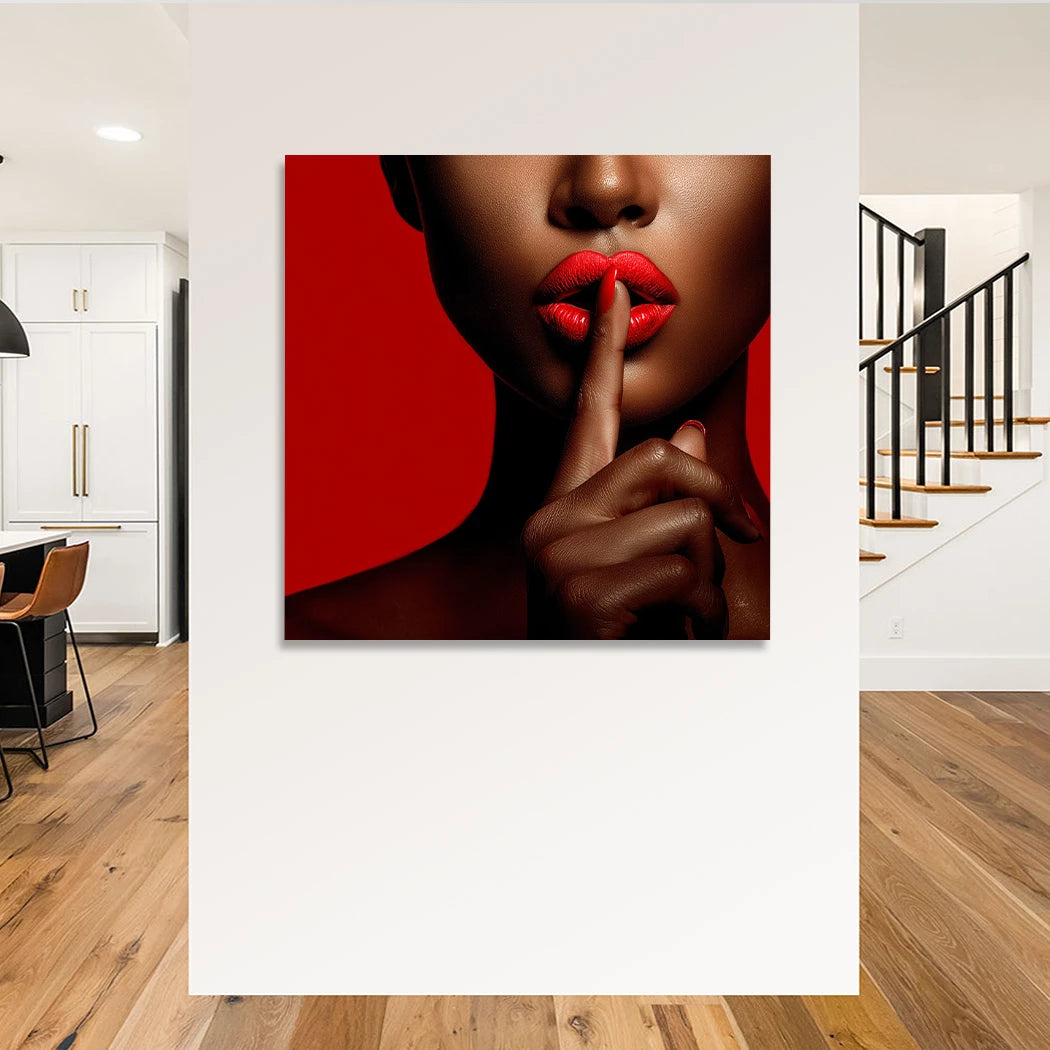 Rote Lippen Wandbild