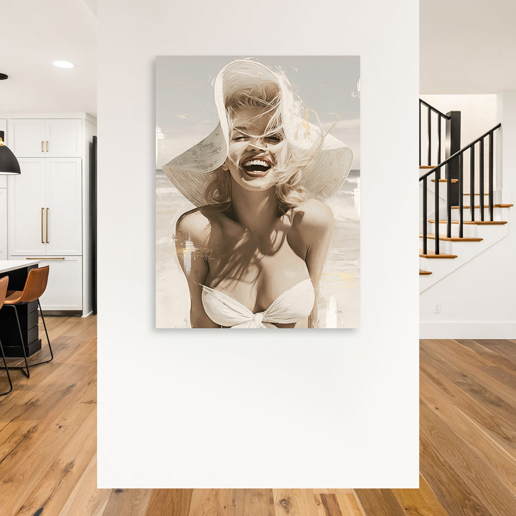 Marilyn Monroe Golden Summer Wandbild