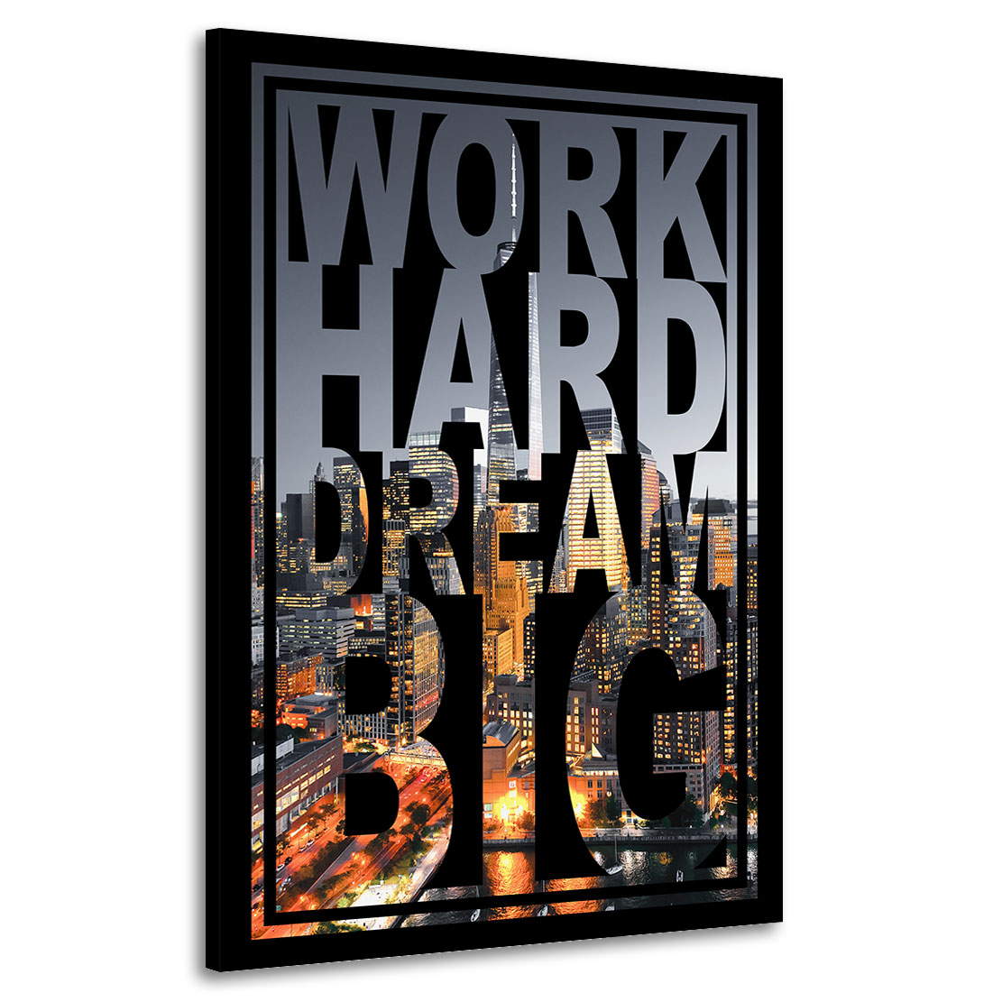 Wandbild Leinwandbild Work Hard Motivationsbild