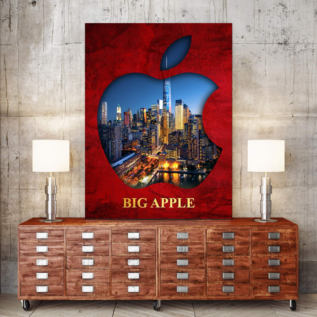 Wandbild Leinwandbild New York Big Apple Red Style