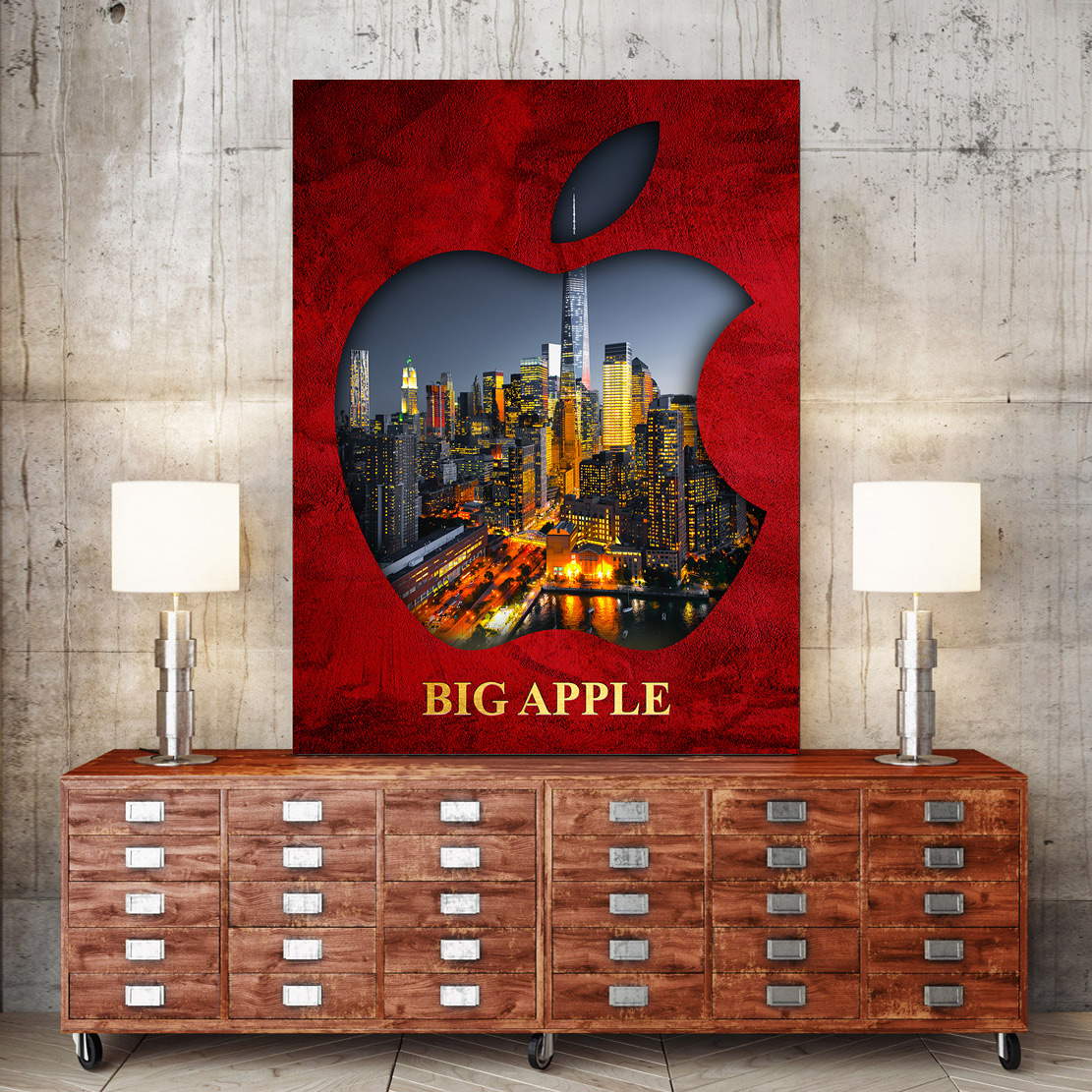 Wandbild Leinwandbild New York Big Apple Skyline