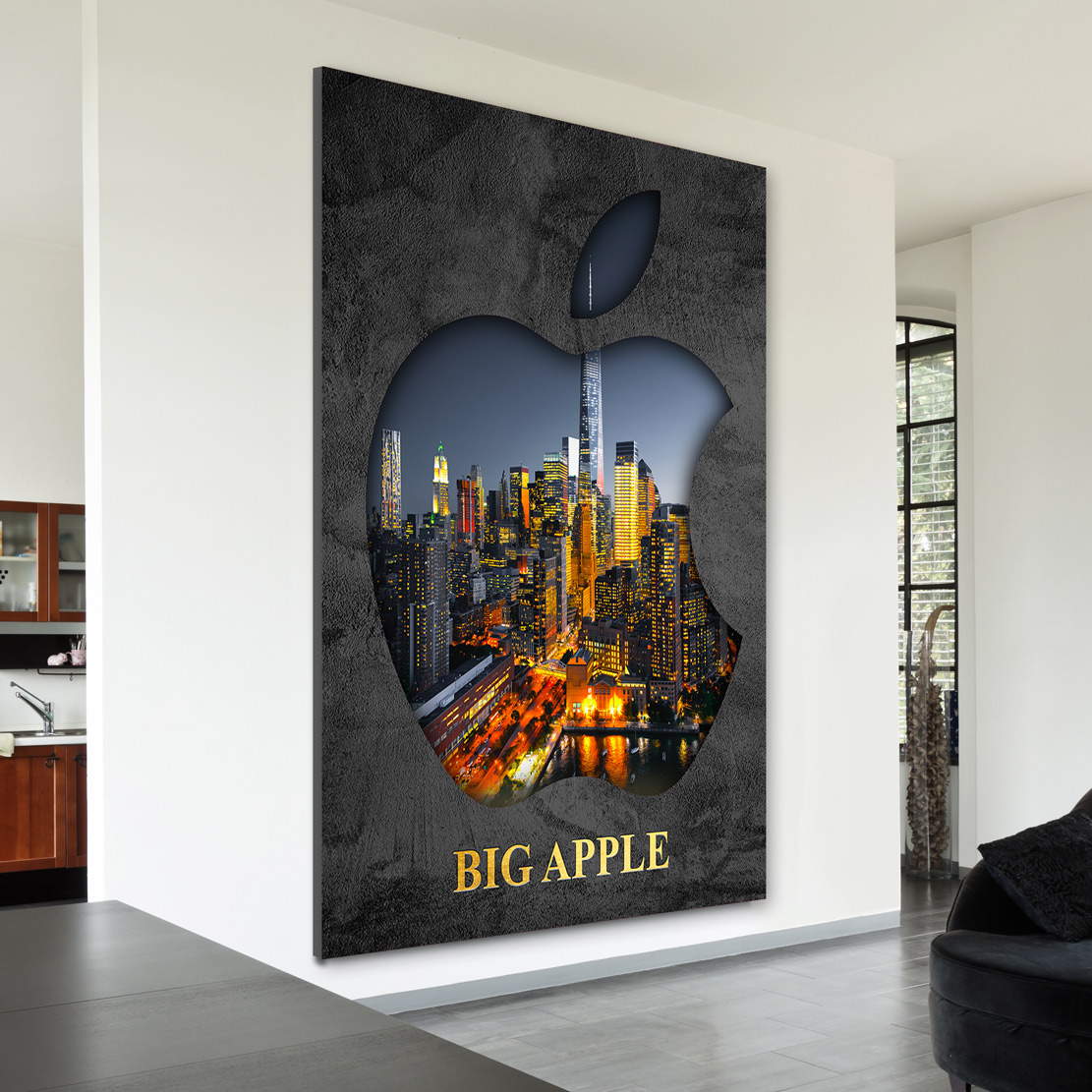 Wandbild Leinwandbild New York Big Apple Grey Style