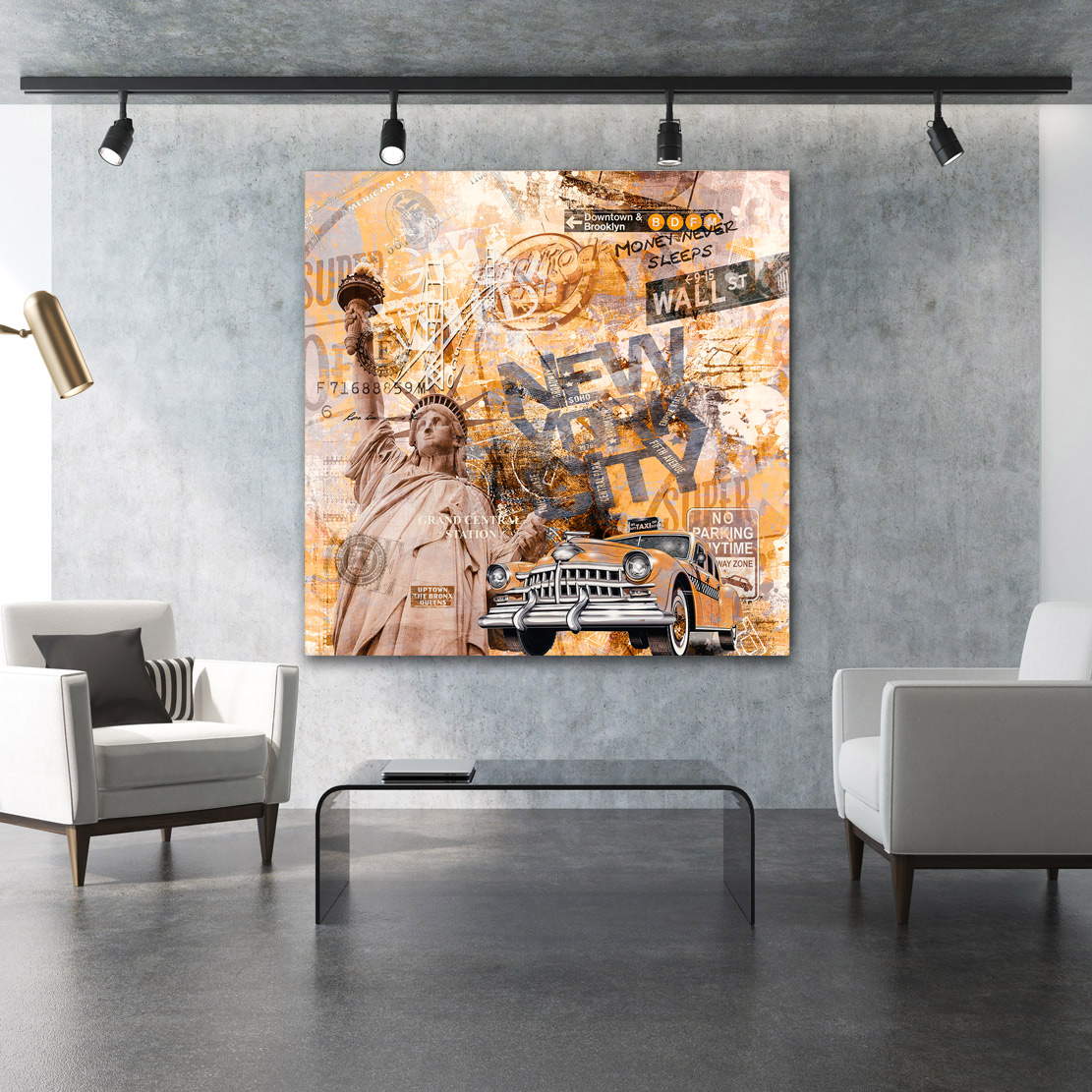 Wandbild Leinwandbild New York City Vintage Style