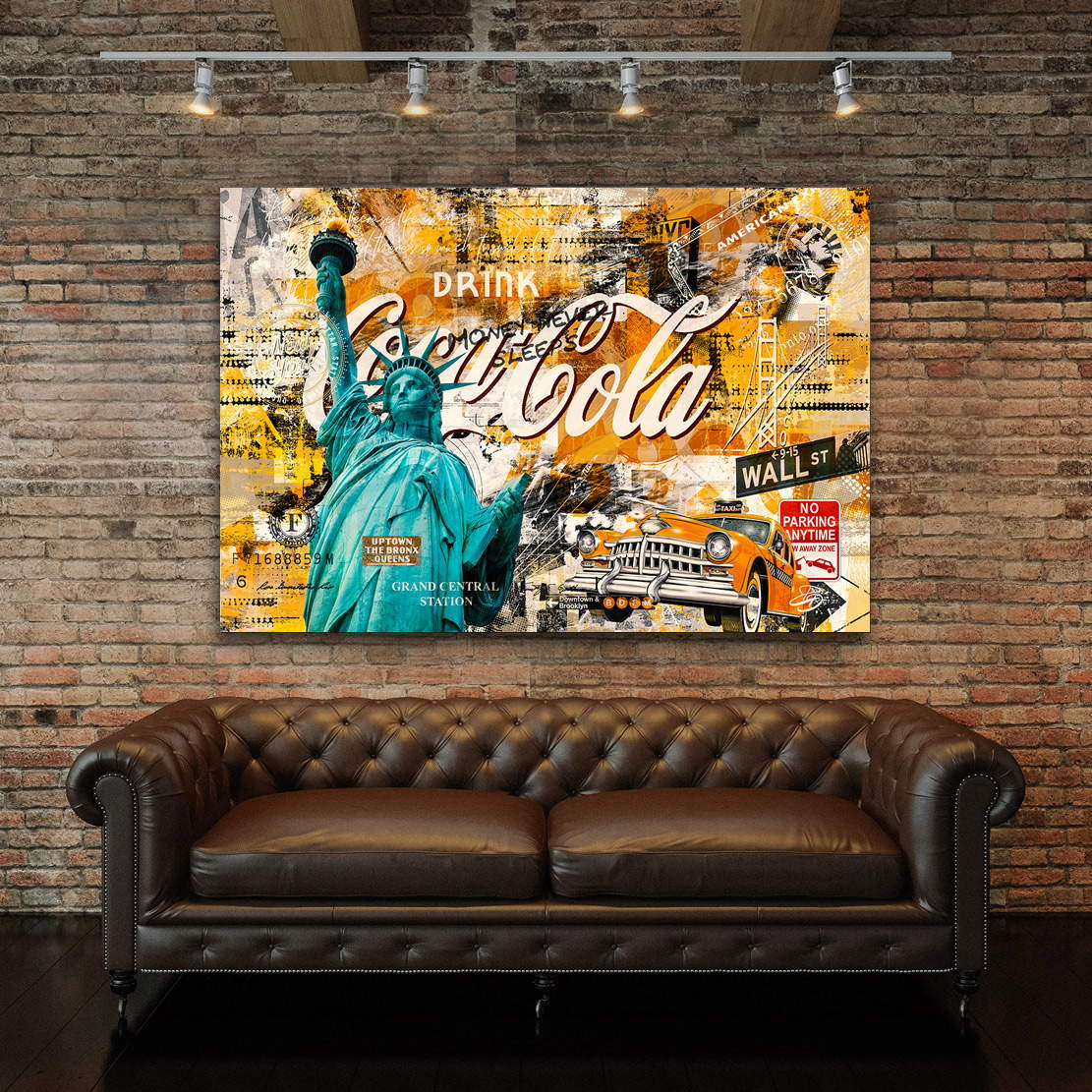 Wandbild Leinwandbild New York Retro Pop Art