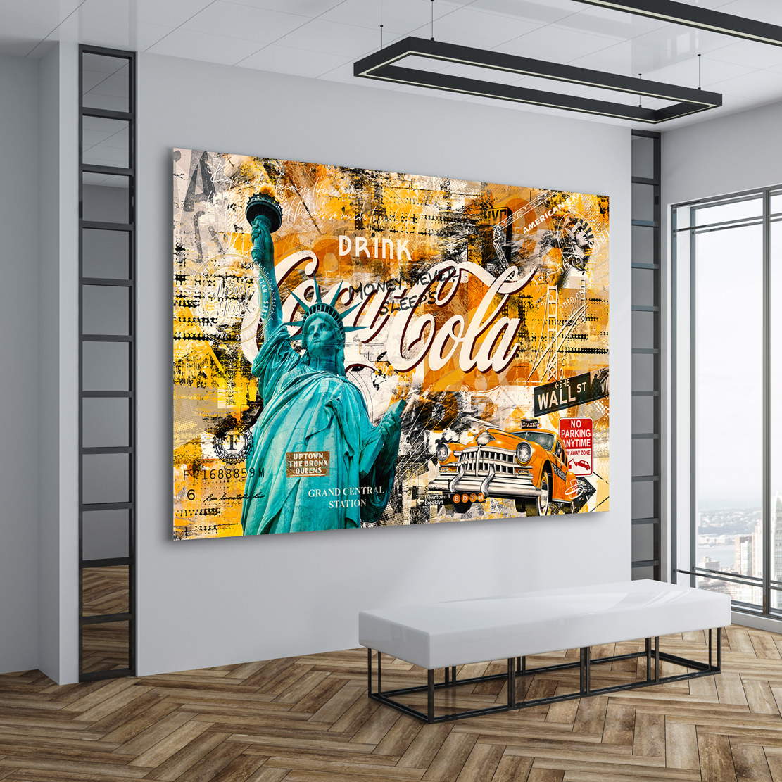 Wandbild Leinwandbild New York Retro Pop Art