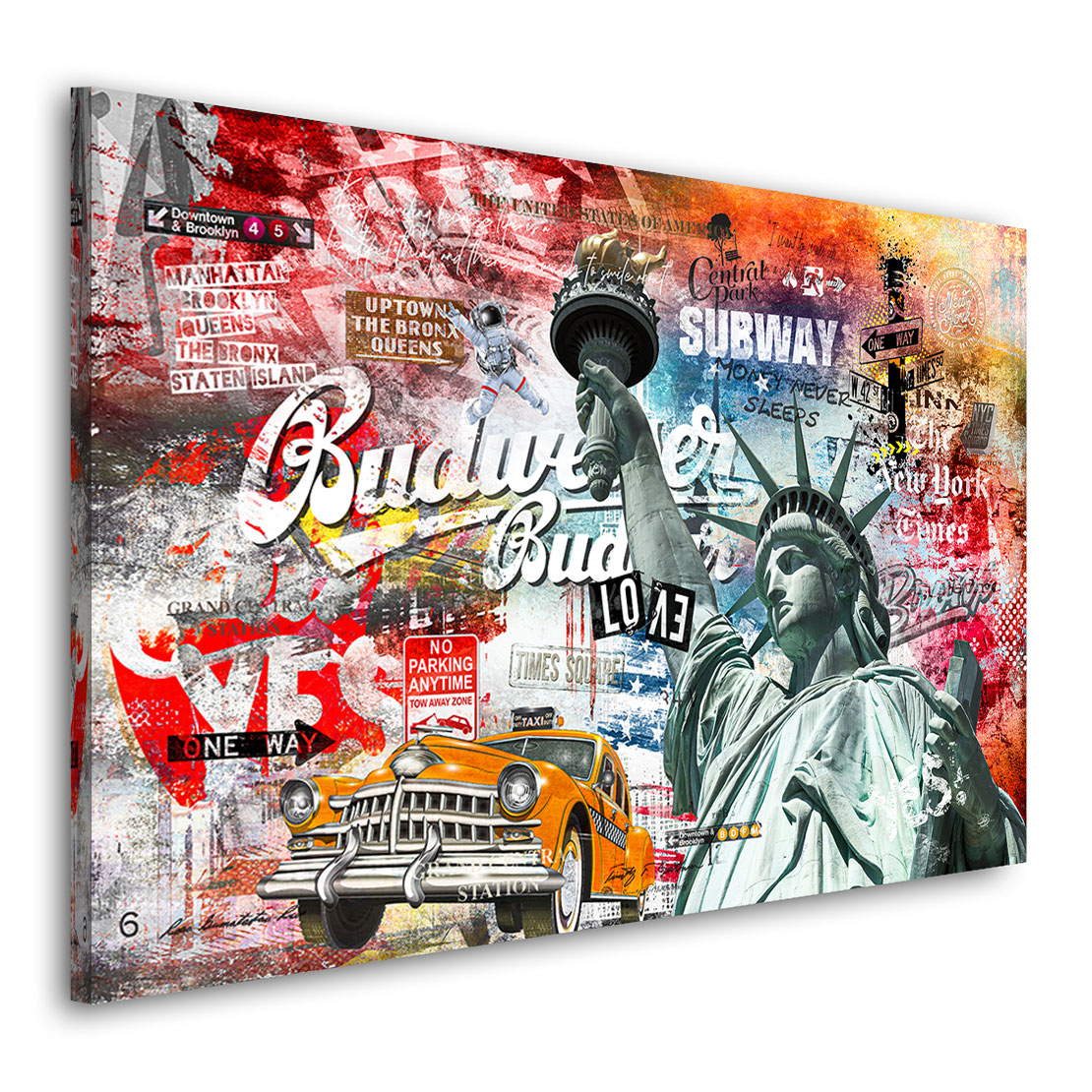 Wandbild Leinwandbild New York Budweiser