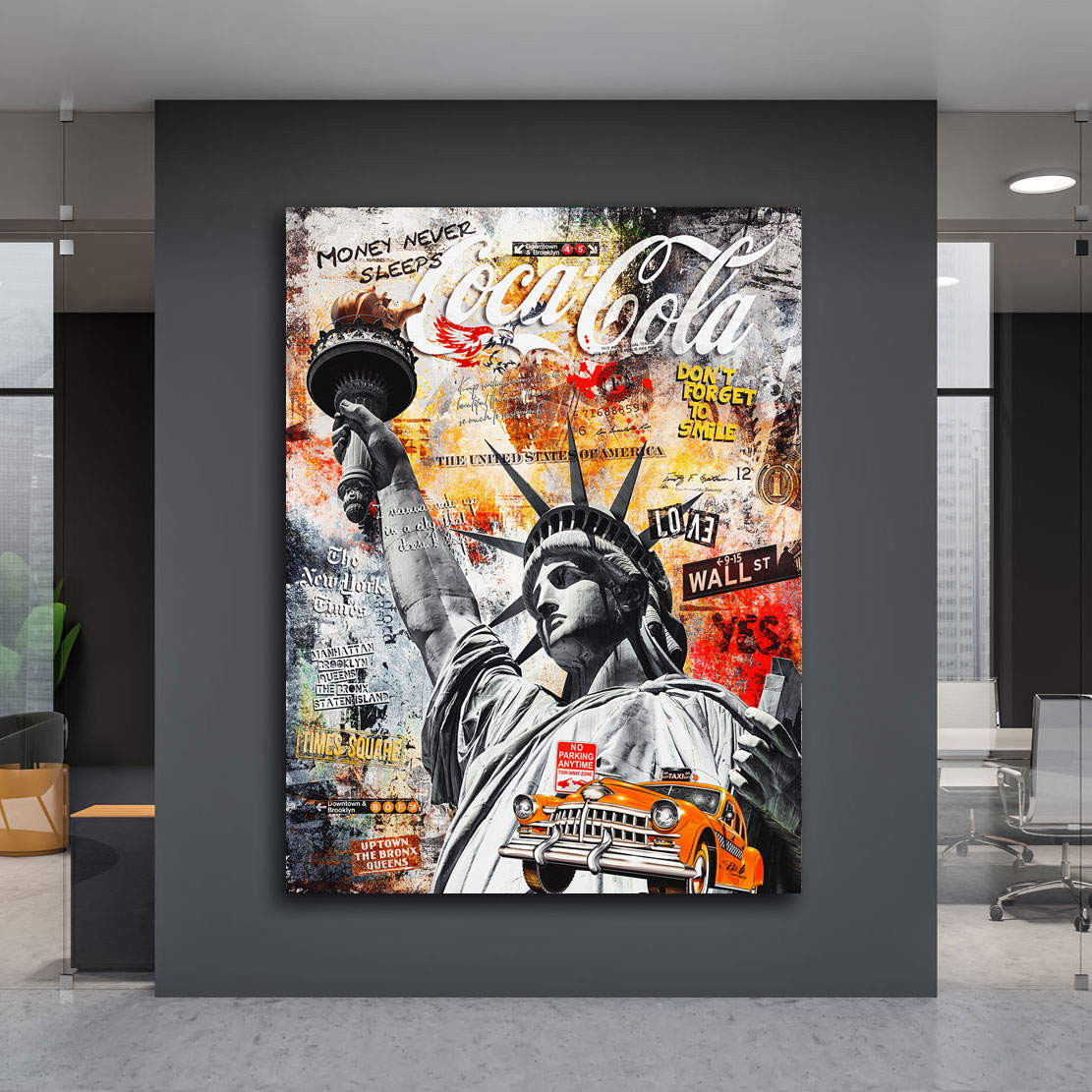 Wandbild Leinwandbild New York Liberty Pop Art
