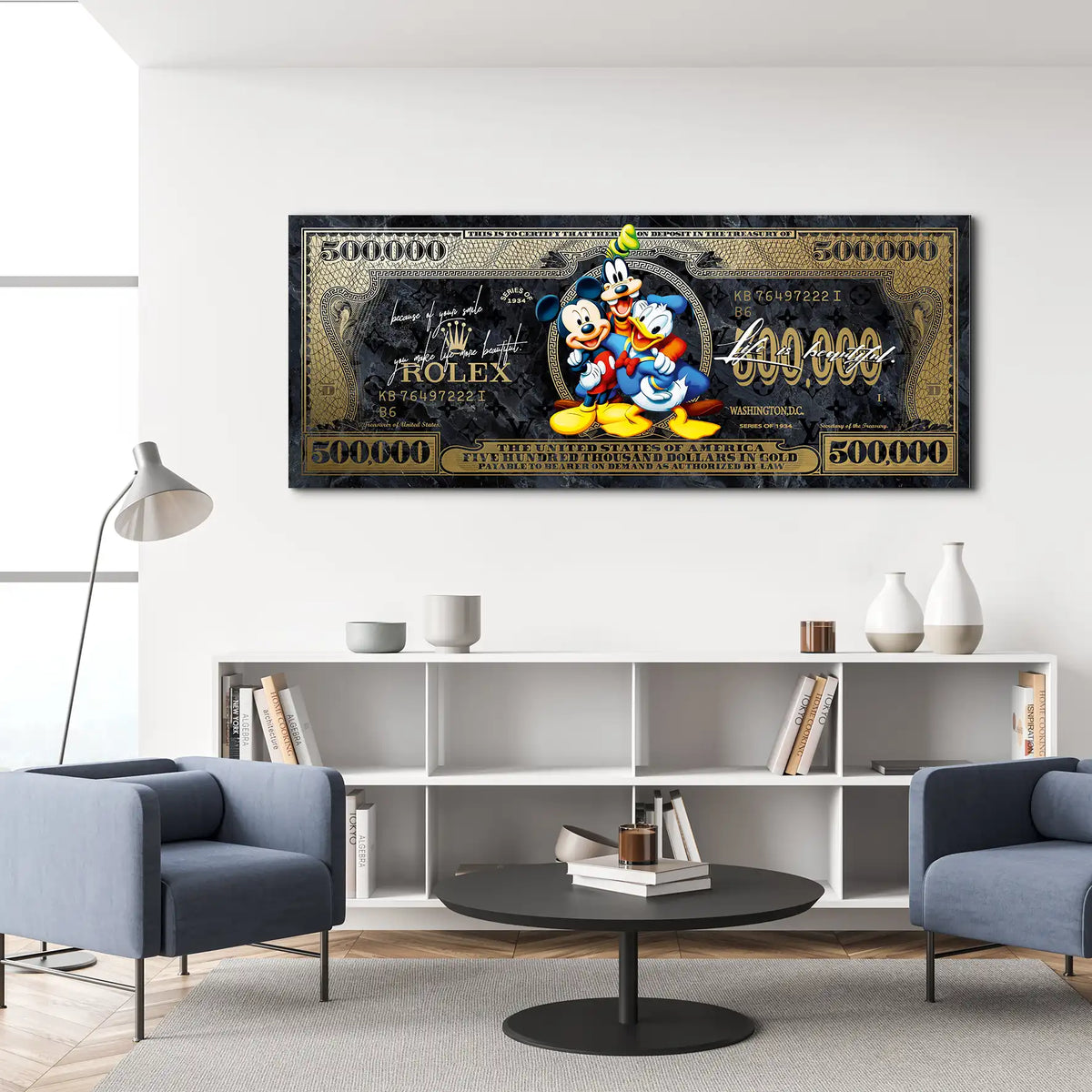 Leinwandbild Micky & Co. Pop Art Dollar