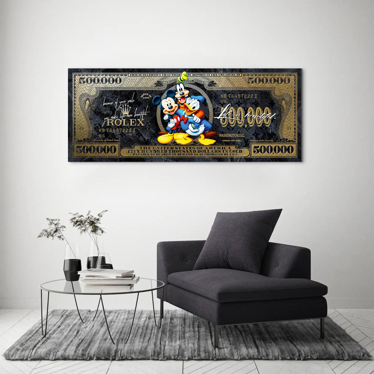 Leinwandbild Micky & Co. Pop Art Dollar
