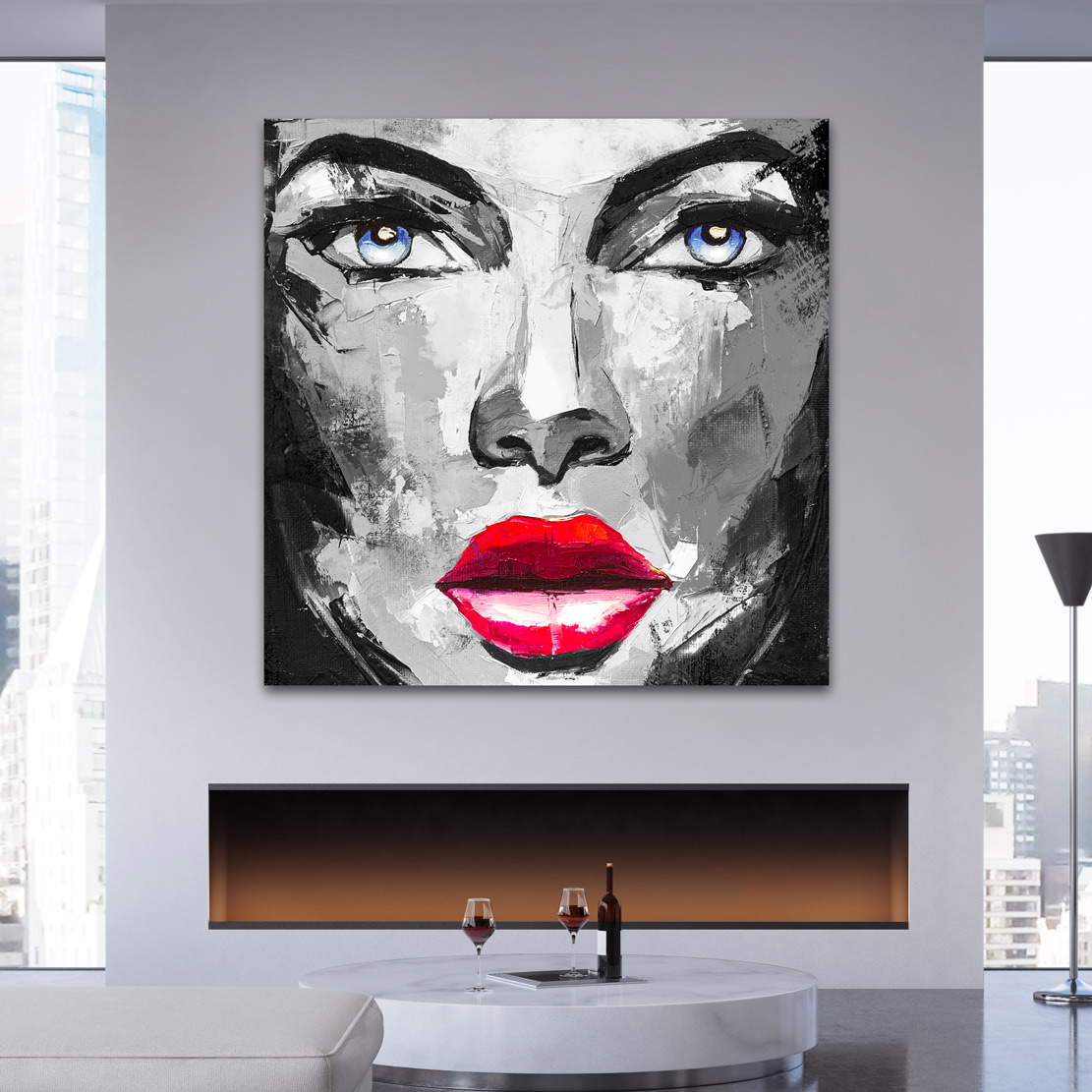 Wandbild Abstrakt Sensual Frey Face