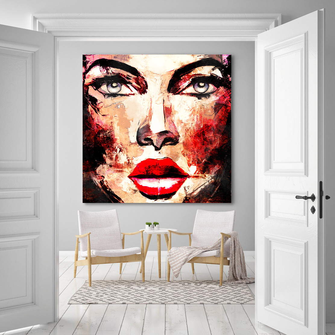 Wandbild Abstrakt Sensual Face