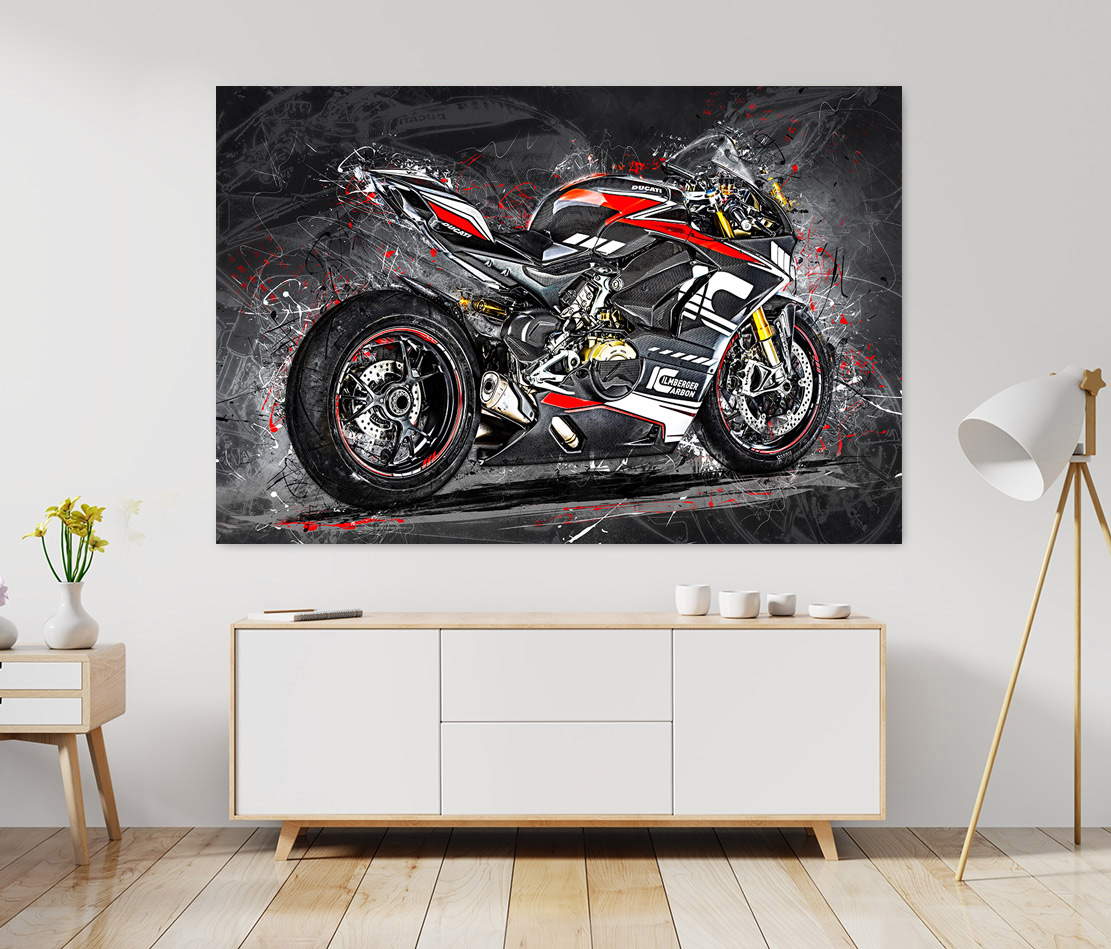 Wandbild Ducati Panigale Ilmberger Abstrakt