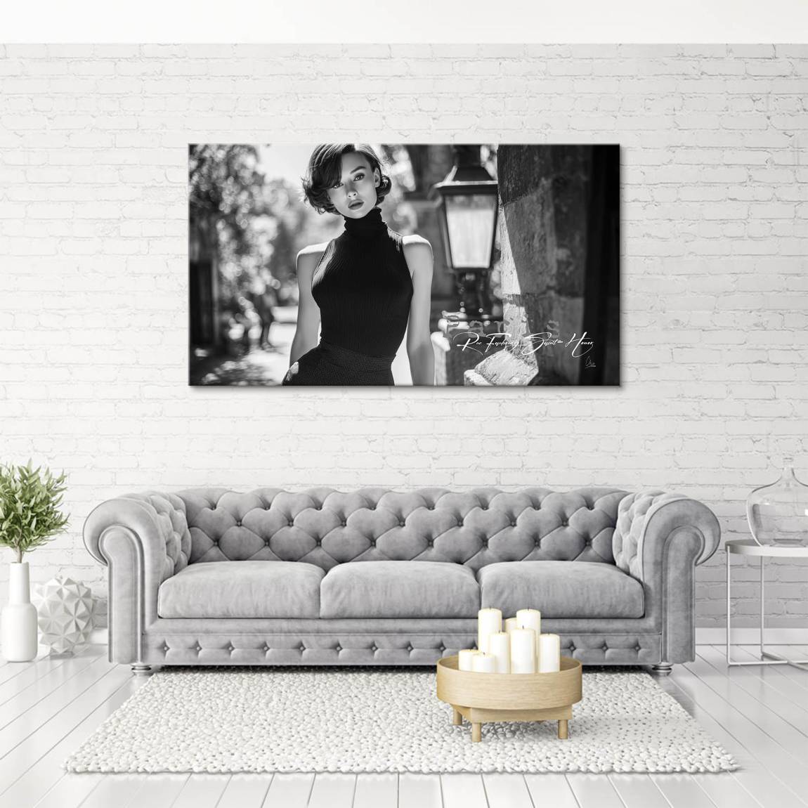 Audrey Hepburn Paris Chic Wandbild